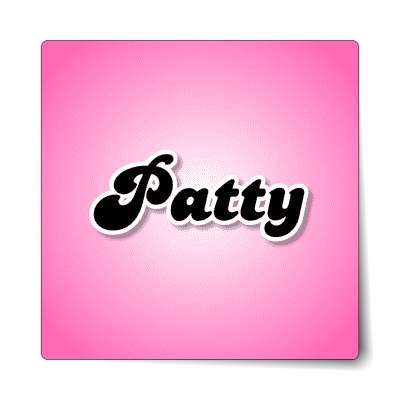 patty female name pink sticker