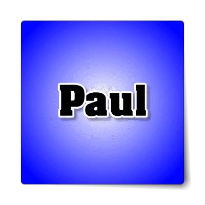 paul male name blue sticker
