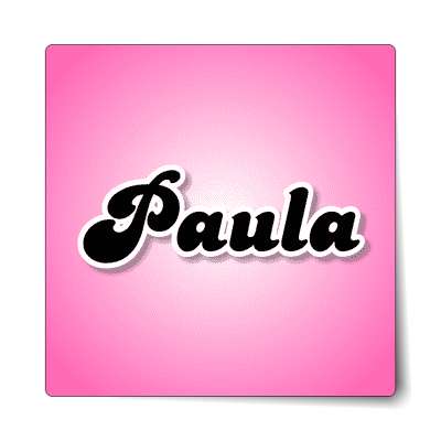 Paula Female Name Pink Stickers, Magnet | Wacky Print