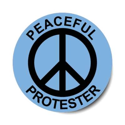 peaceful protester stickers, magnet