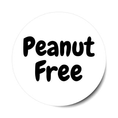 peanut free allergy warning stickers, magnet