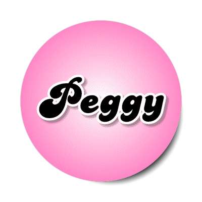 peggy female name pink sticker