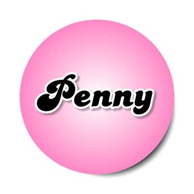 penny female name pink sticker