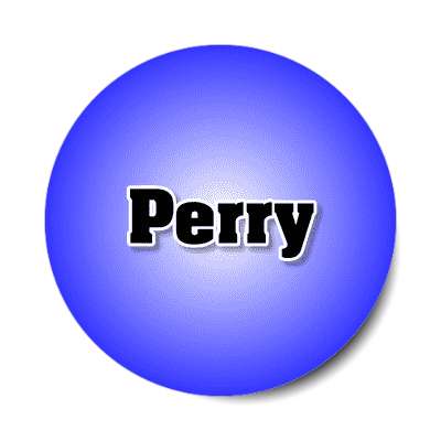 perry male name blue sticker