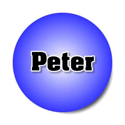 peter male name blue sticker
