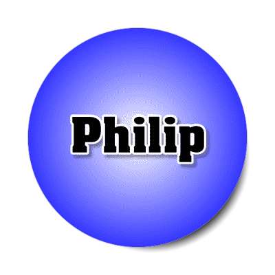 philip male name blue sticker