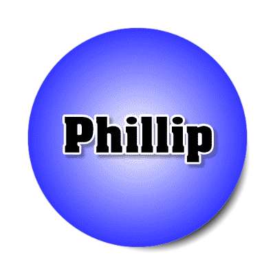 phillip male name blue sticker