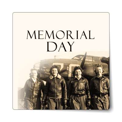 pilots sepia memorial day sticker