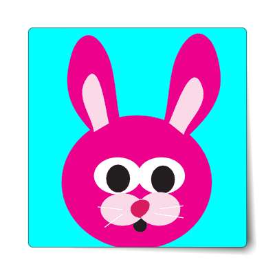 pink bunny 2 sticker