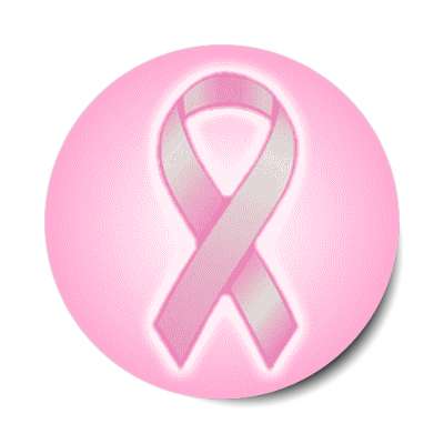 pink ribbon breast cancer awareness stickers, magnet