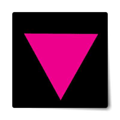 pink triangle sticker