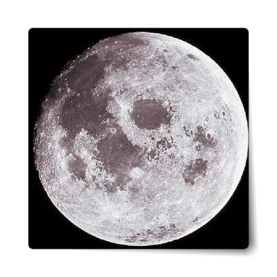planet earths moon full sticker