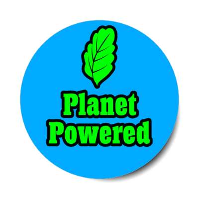 planet powered with leaf stickers, magnet