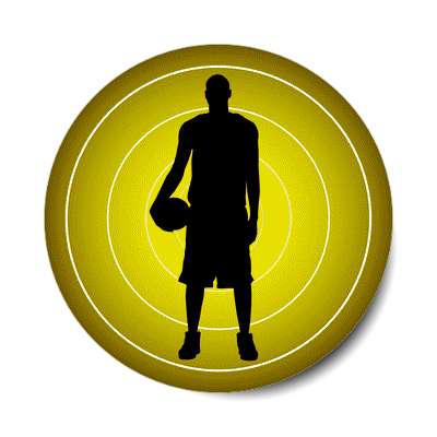 player silhouette basketball sticker