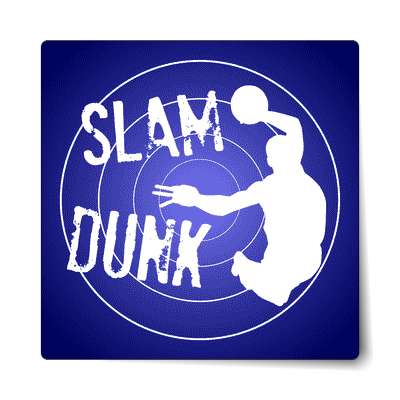 player silhouette slam dunk sticker