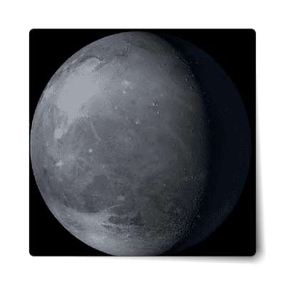 pluto ninth planet from sun solar system dwarf planet sticker