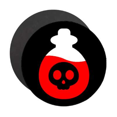 poison bottle skull magnet