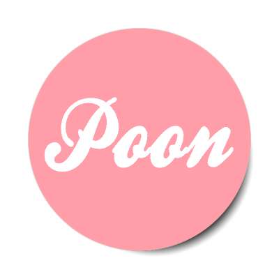 poon pink funny sticker