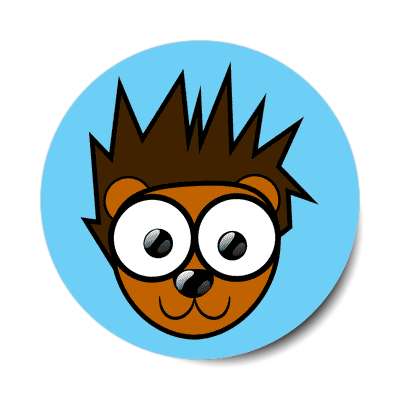 porcupine cartoon cute animal sticker