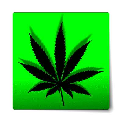 pot leaf sticker