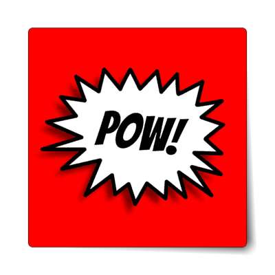 pow cartoon hit sticker