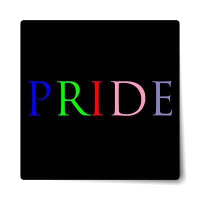pride black sticker