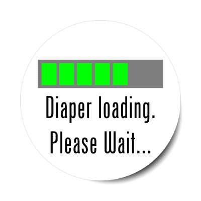 progress bar diaper loading please wait sticker