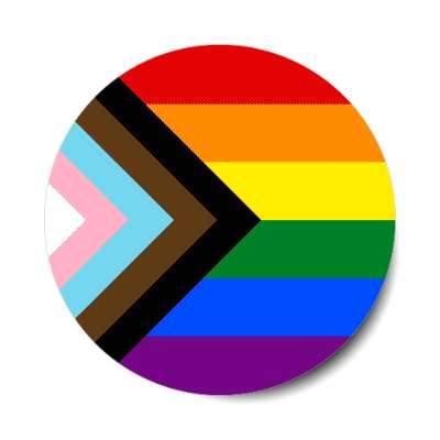 progress pride flag colors stickers, magnet