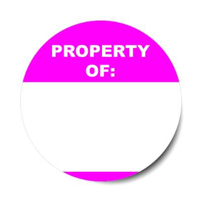 property of bright magenta fill in nametag sticker