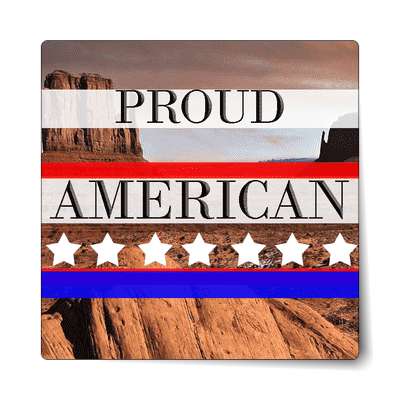 proud american stars cliff sticker