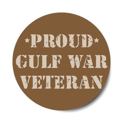proud gulf war veteran stencil sticker
