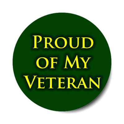 proud of my veteran sticker