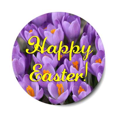 purple easter flowers  sticker