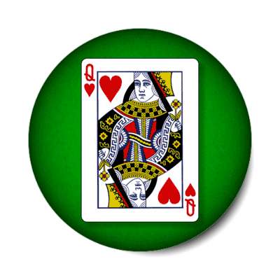 queen of hearts playing card stickers, magnet