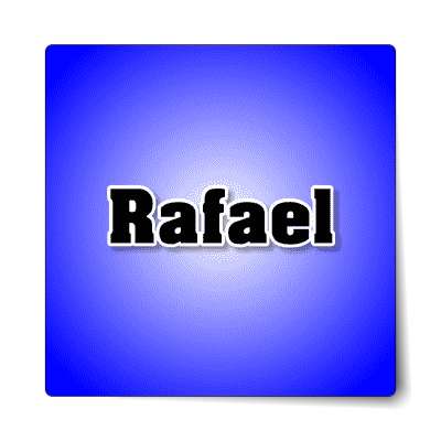 rafael male name blue sticker