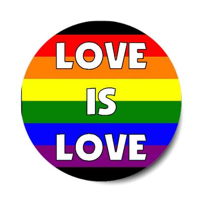 rainbow flag colors love is love sticker