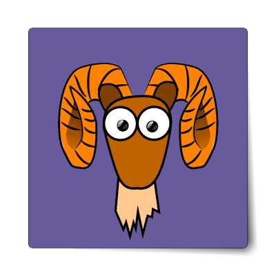 ram cartoon cute animal sticker