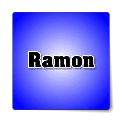 ramon male name blue sticker