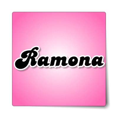 ramona female name pink sticker