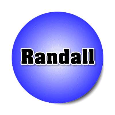 randall male name blue sticker