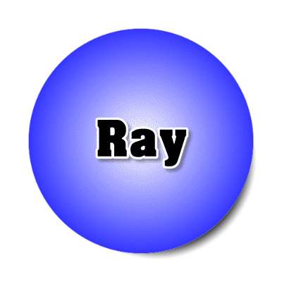 ray male name blue sticker