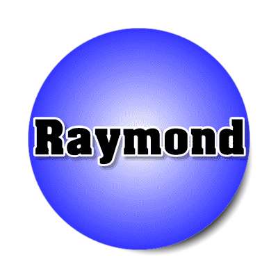 raymond male name blue sticker