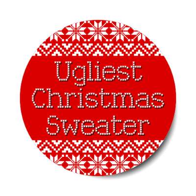 red award ugliest christmas sweater sticker