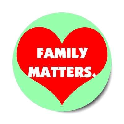 red heart family matters sticker