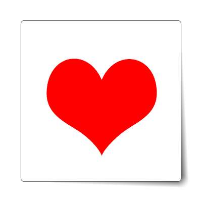 red heart sticker