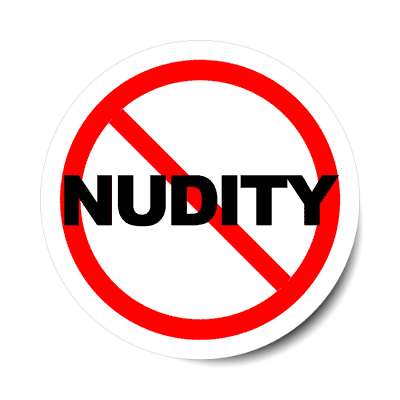 red slash no nudity sticker