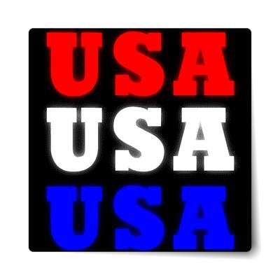 red white blue usa sticker