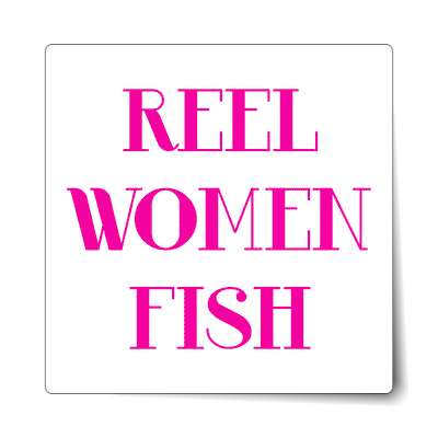 reel women fish sticker