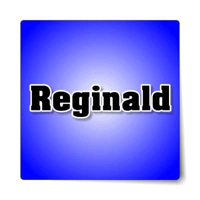 reginald male name blue sticker
