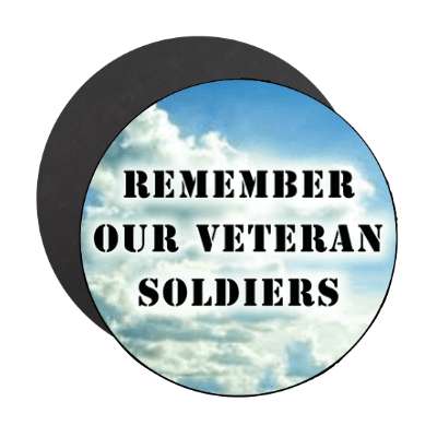 remember our veteran soldiers magnet